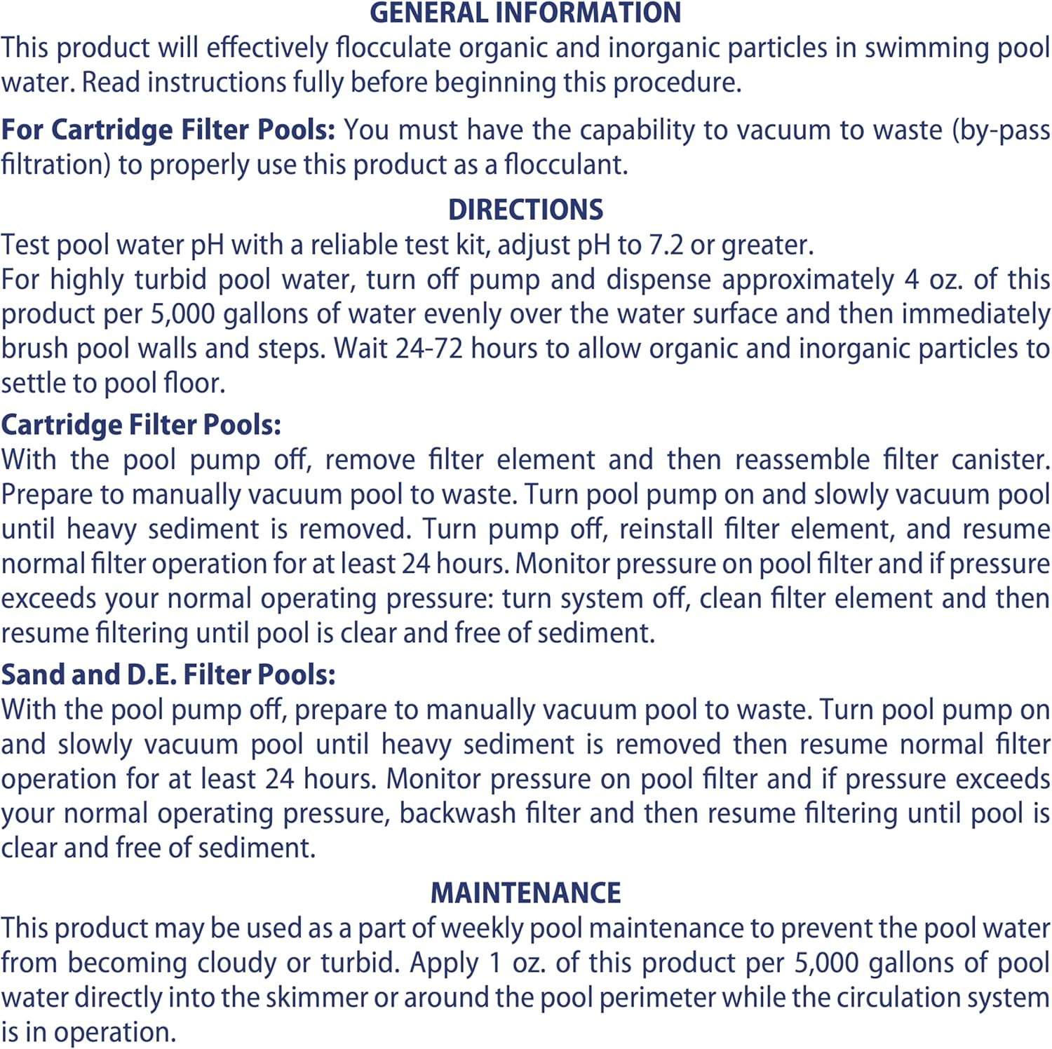 SpaChoice 1-Quart Premium Liquid Flocculant Swimming Pool Clarifier, Pool Clarifier, Made in USA - Image 4