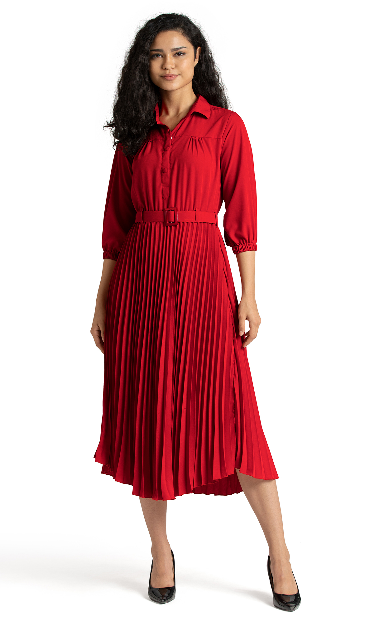 AASKDesigner Plated Crape Dress for Women Stylish