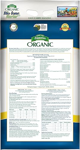 Miniatura 2 de Espoma Organic Bio-Tone Starter Plus 4-3-3 - Alimento vegetal de inicio natural y orgánico con micorrizas Endo y Ecto; bolsa de 18 libras; el