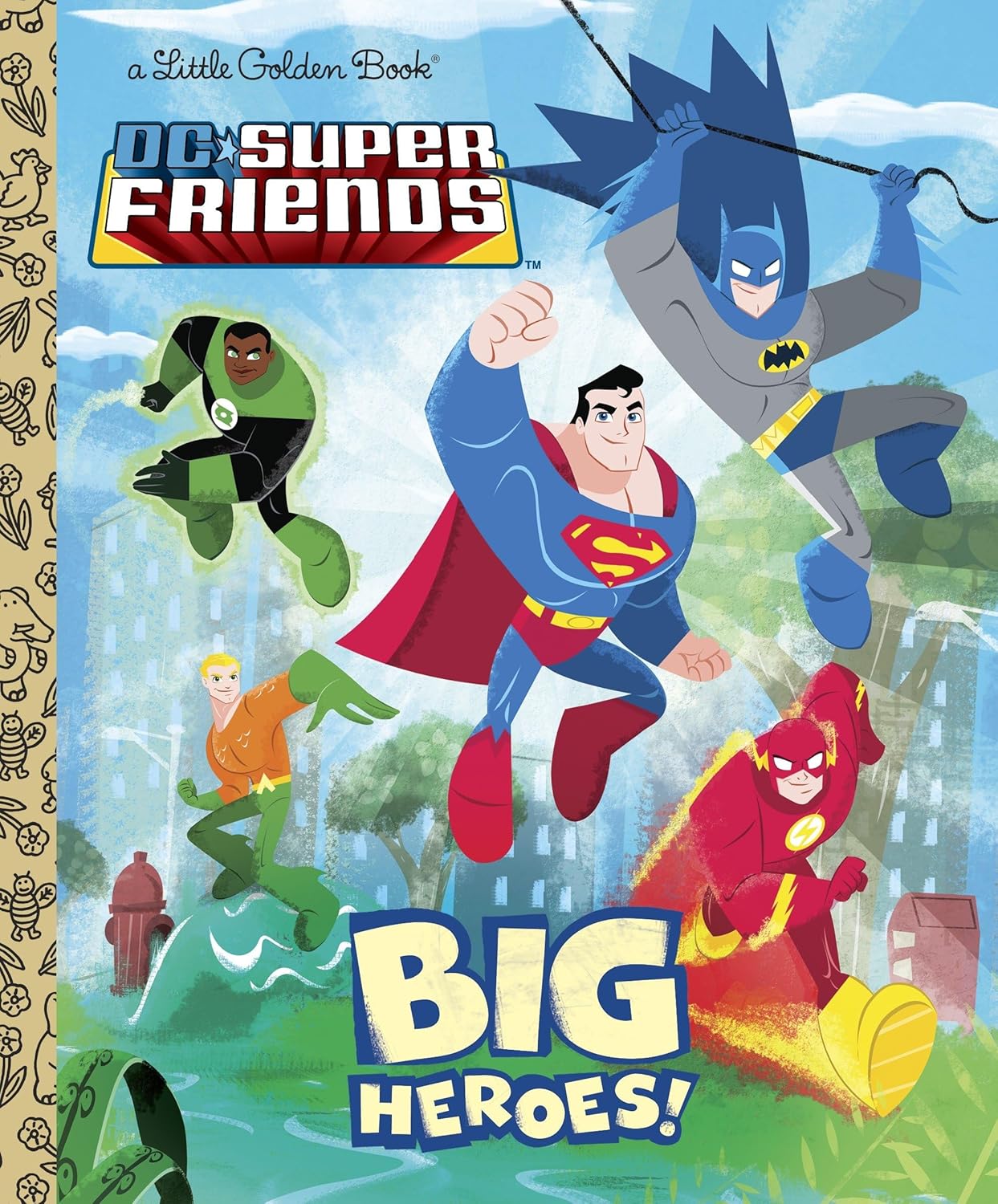 Big Heroes! DC Super Friends Little Golden Book - Batman Superman Shrunk Adventure for Kids
