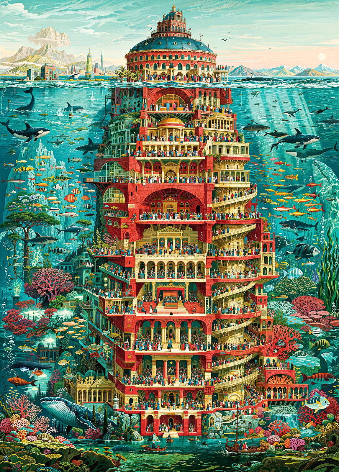 Submerged Theater 1000 Piece Jigsaw Puzzles for Adults