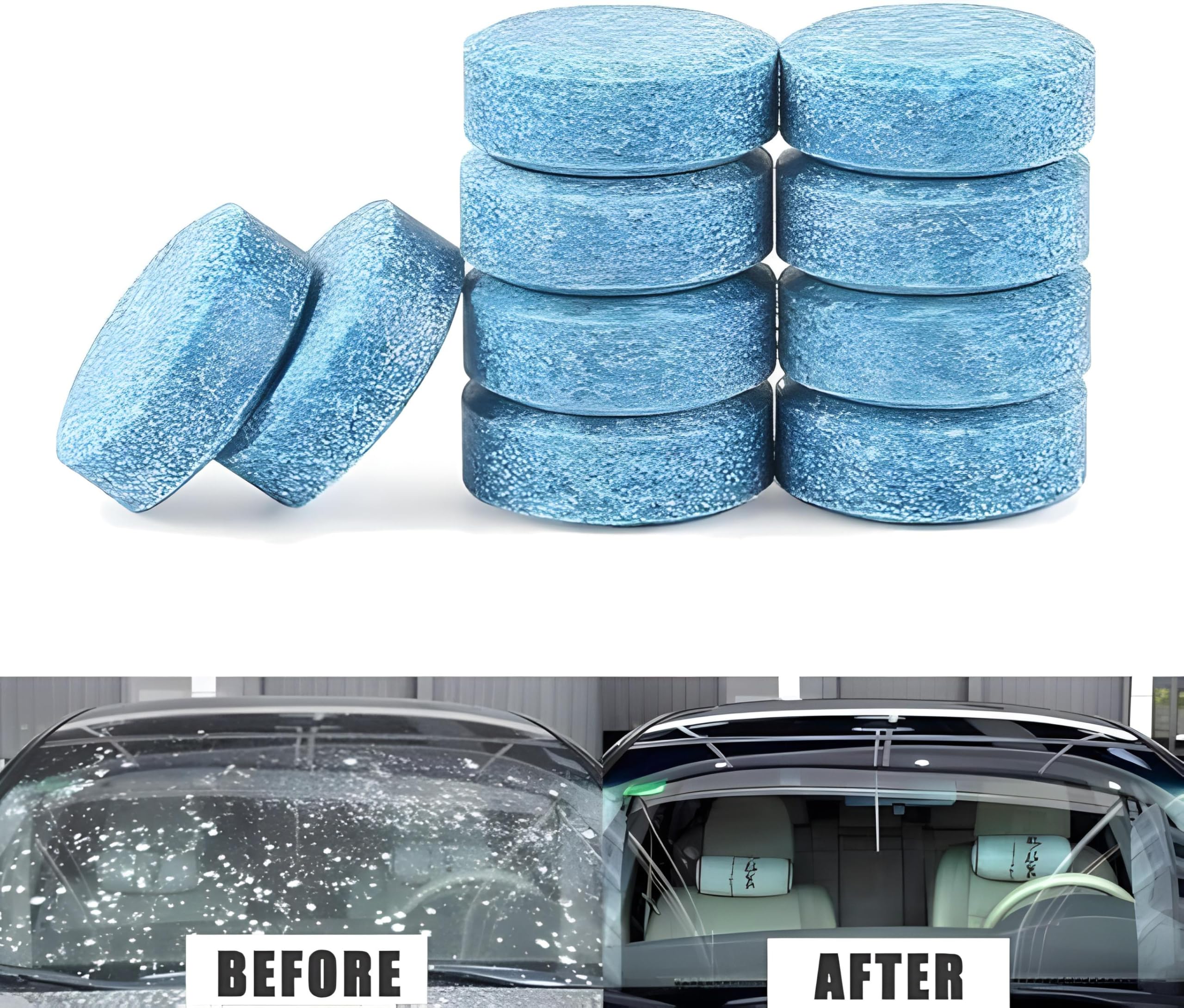 Oblivion Car Cleaning Tablets 50 Pcs – Automotive Car Accessories 2025, Radiant Compact Concentrated Effervescent Glass Solid Wiper Cleaning Tablets for Window Clean Wiper with Gentle Formulation