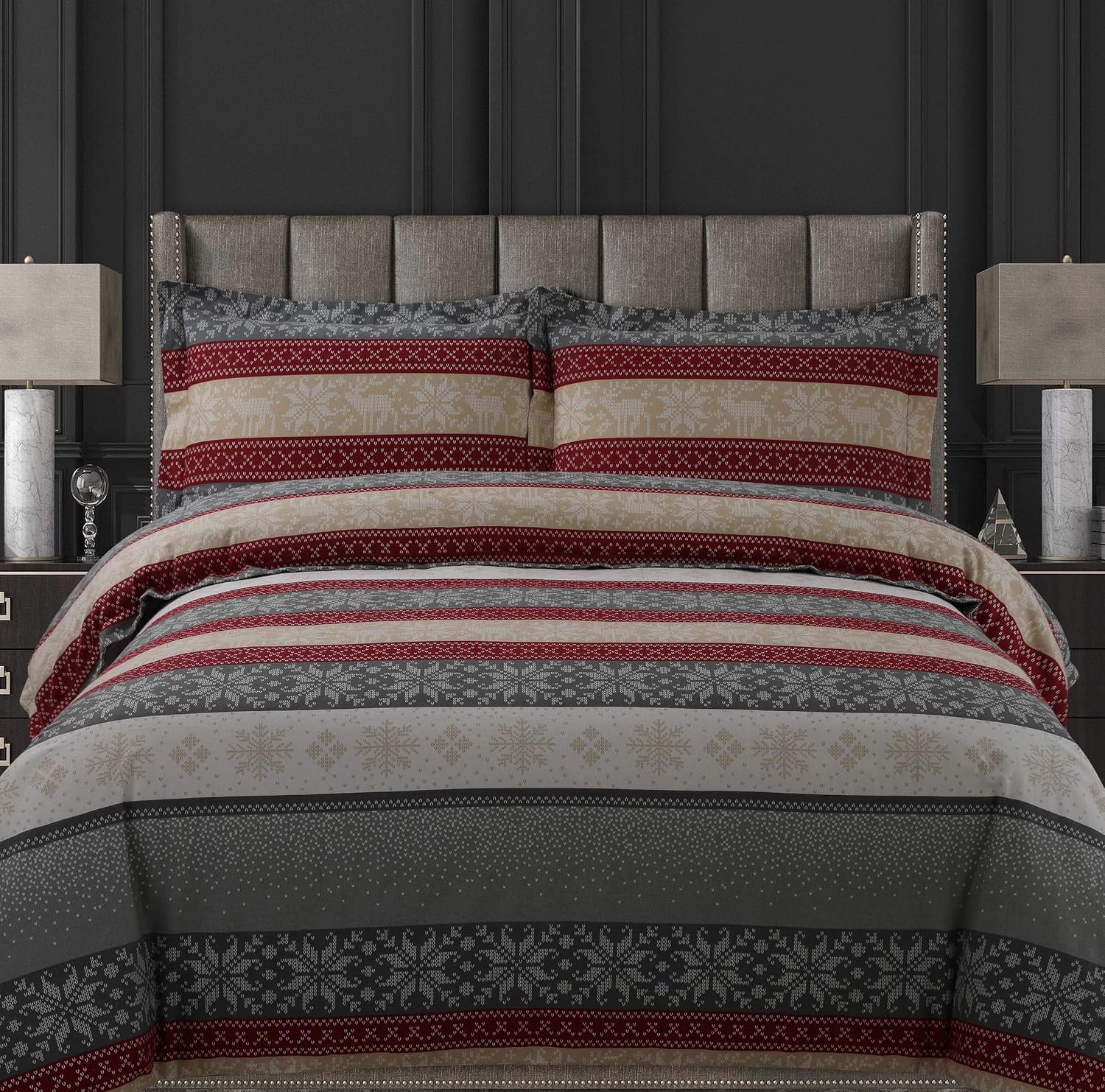 Tribeca Living ALKN170DUVETQU Duvet Covers, Queen, Alpine Knit