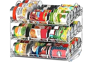 Utopia Kitchen 36-Can Stackable Chrome Food Shelf Storage Can Rack Organizer