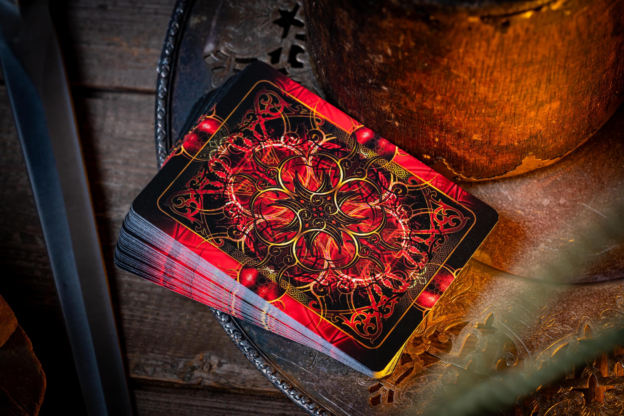 Bicycle Dark Templar Knights Red Playing Cards Decks Poker Kids, Adults Gift Item - Image 4