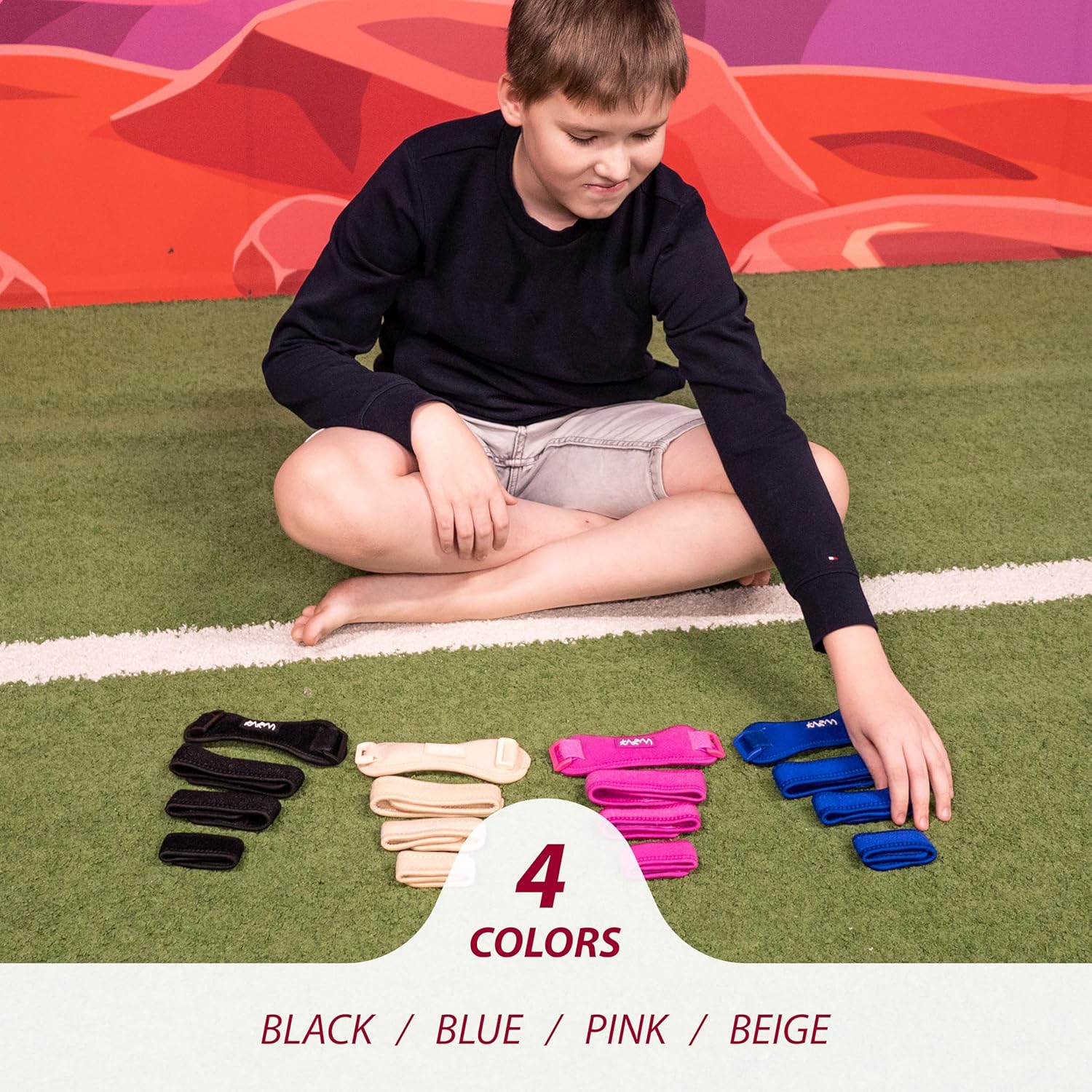 KARM Kids Knee Brace Strap - Osgood Schlatter Knee Brace Youth for Kids, Child - Patellar Tendon Support Patella Band for Pain, Sports, Basketball with 3 Length Adjustable Straps (Single, Black) - Image 6