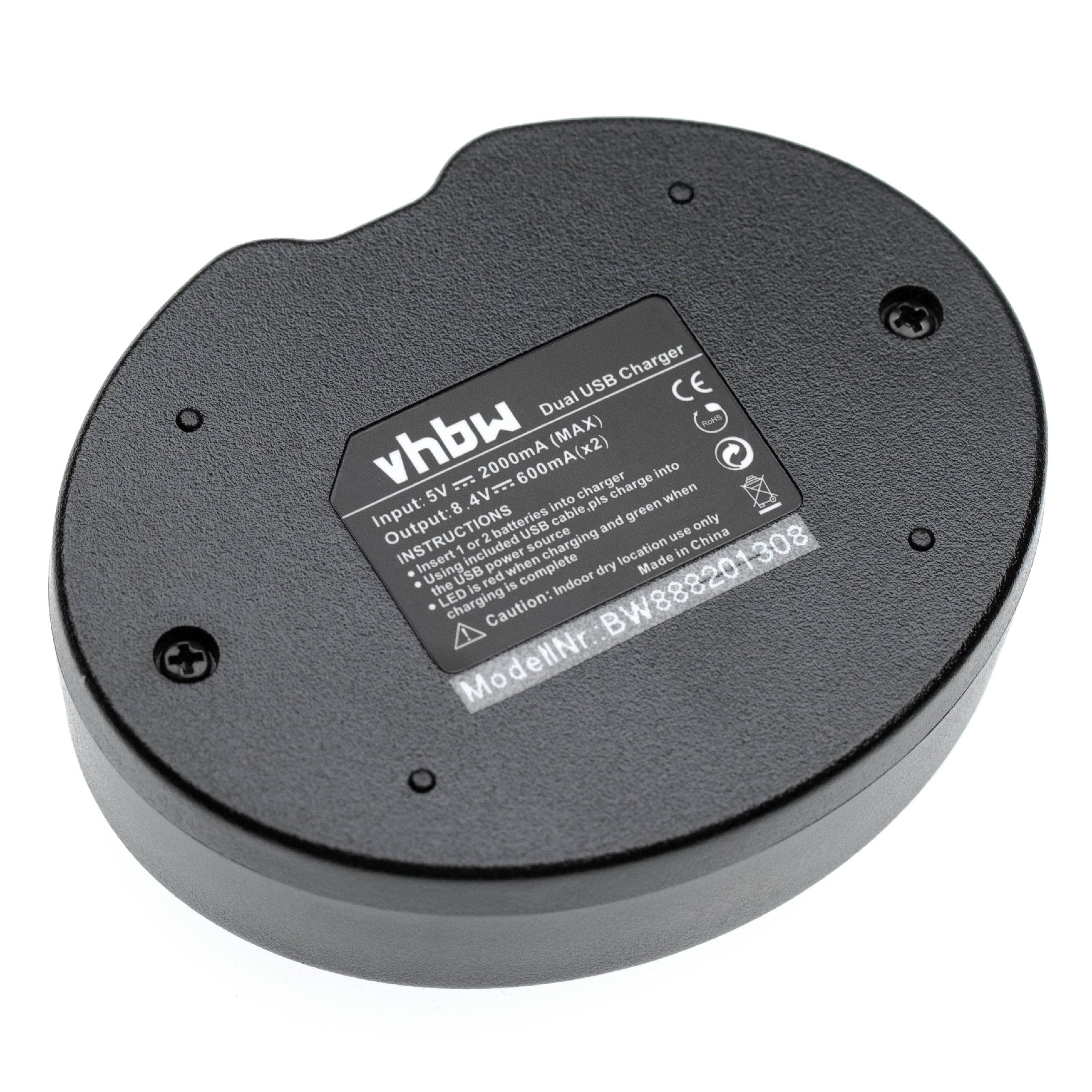 Chargeur Vhbw Pour Canon EOS Rebel SL2 R8 R50 M6 R100 - Avec Câble USB Et Témoin Charge