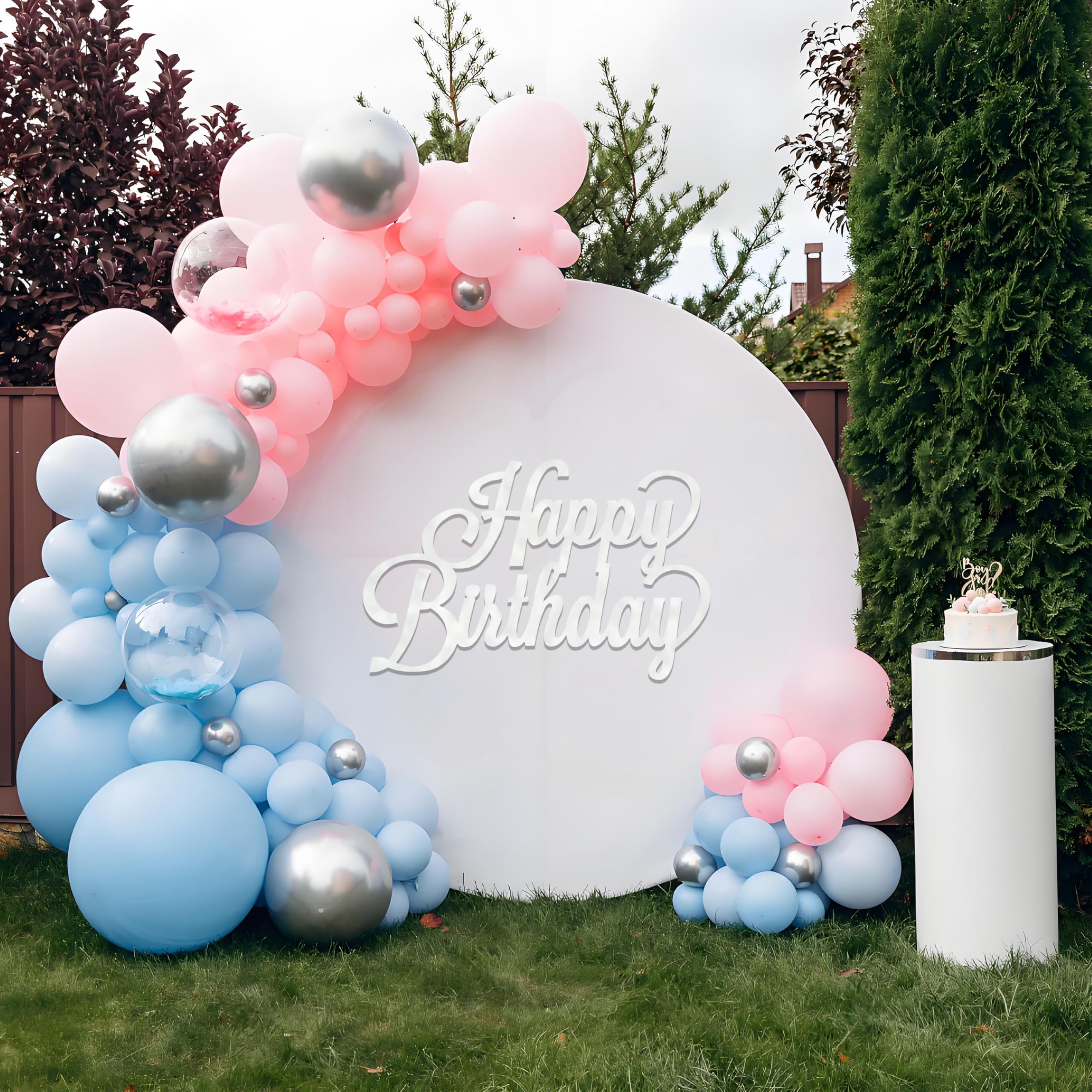Happy Birthday Sign for Backdrop - Felt Happy Birthday Decorations for Baby Shower Balloon Arch Wall Decoration Decor Arch Backdrop Decal Decor for