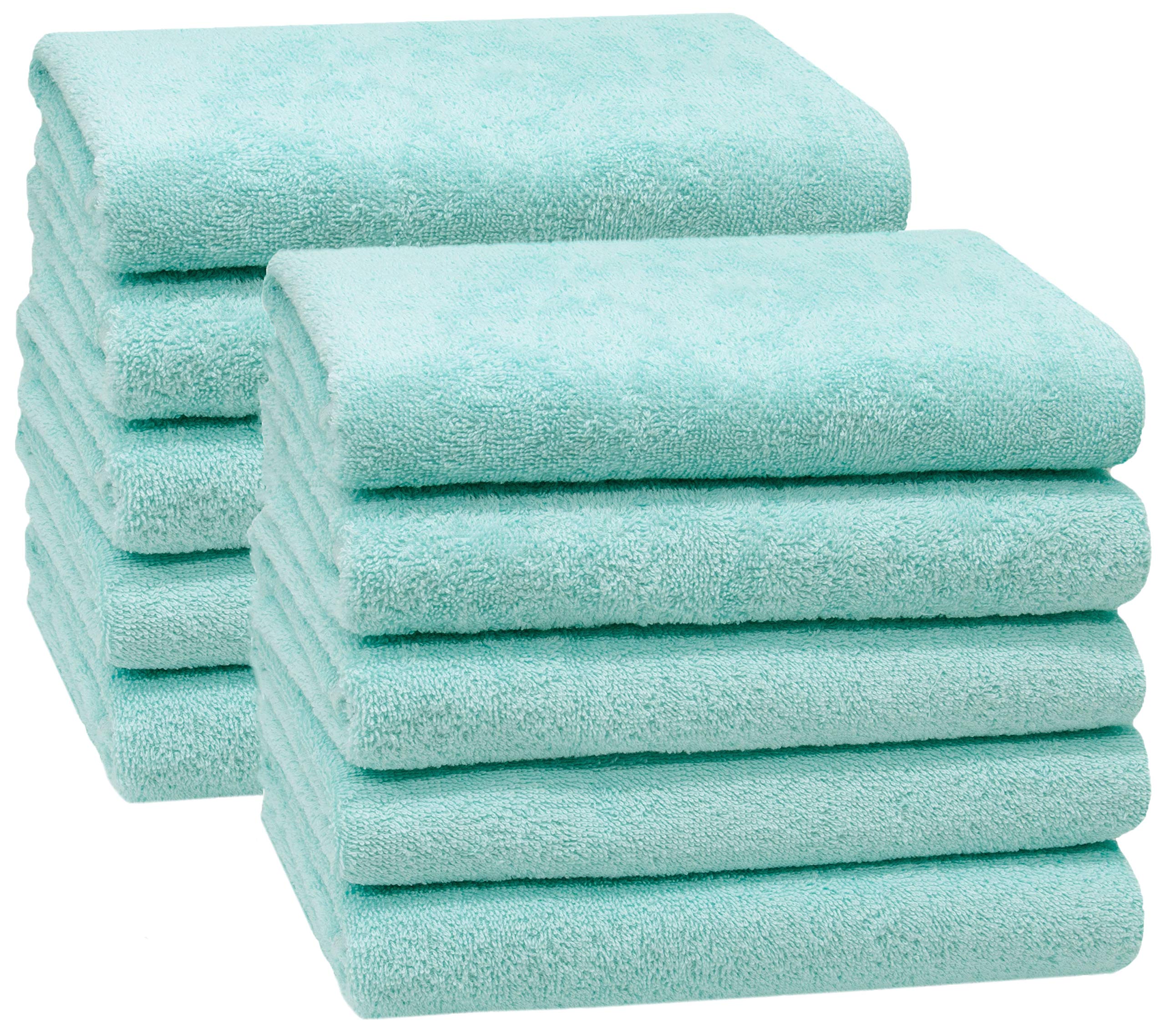 ZOLLNER Zestaw 10 Miętowych Ręczników do Rąk 50x100 cm 400g/m2 100% bawełna