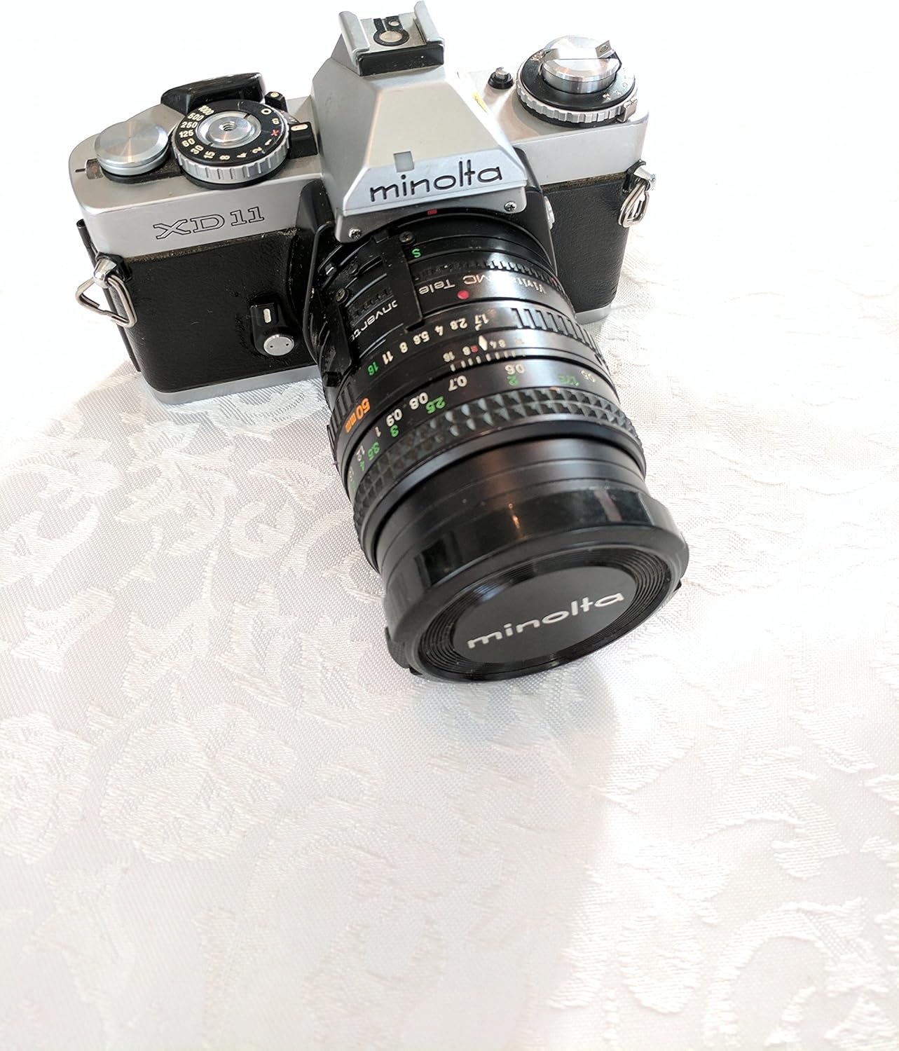 Minolta XD-11 35mm Film Camera W/ Minolta MD Rokkor-X 50mm 1.7 Lens.