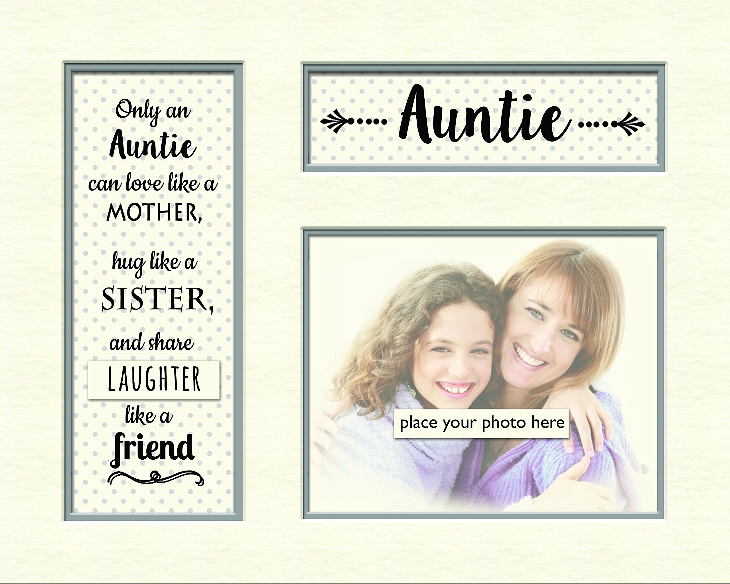 Contemporary Memory Mounts Grey Dotty - 10 x 8 - Auntie