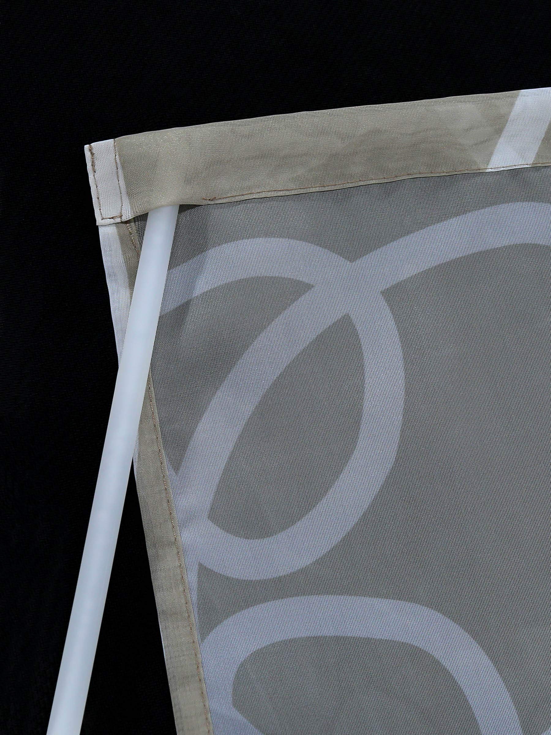 ESLIR Schiebegardinen Voile Flächenvorhänge Transparente Schiebevorhang Set 2er Gardinen mit Schlaufen Vorhang mit unregelmäßigen Kreis-Design Sand BxH 57x225cm 2 Stück