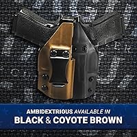 Vista 7 de TAGUA GUNLEATHER EL Pastor Kydex - Funda para pistola óptica Kydex universal IWB/OWB de 0.354 in para pistola de transporte oculta, funda