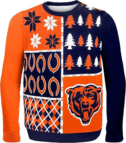 Miniatura 12 de FOCO NFL Unisex-Adult NFL Busy Block Ugly Sweater