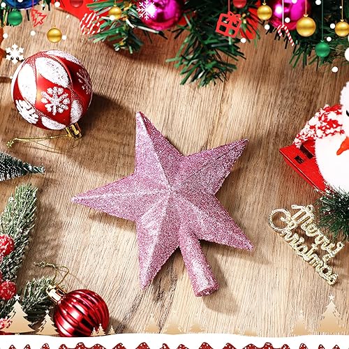 Miniatura 52 de Hanaive Decoración para árbol de Navidad, mini estrella pequeña para árbol de Navidad, adornos de estrella decorativa para el hogar, fiesta de Plata