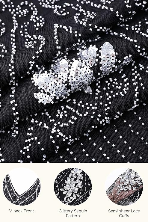 BABEYOND Plus Size Flapper Dress 1920s Great Gatsby Costume Cocktail