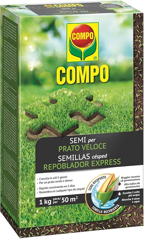 COMPO Semillas de césped repoblador Express, para 50 m², 1 kg, 2357802011