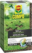 COMPO SEMI per Prato Veloce, Miscela Speciale, Seme Ricoperto, Per rigenerare Tappeti Erbosi, 1 kg
