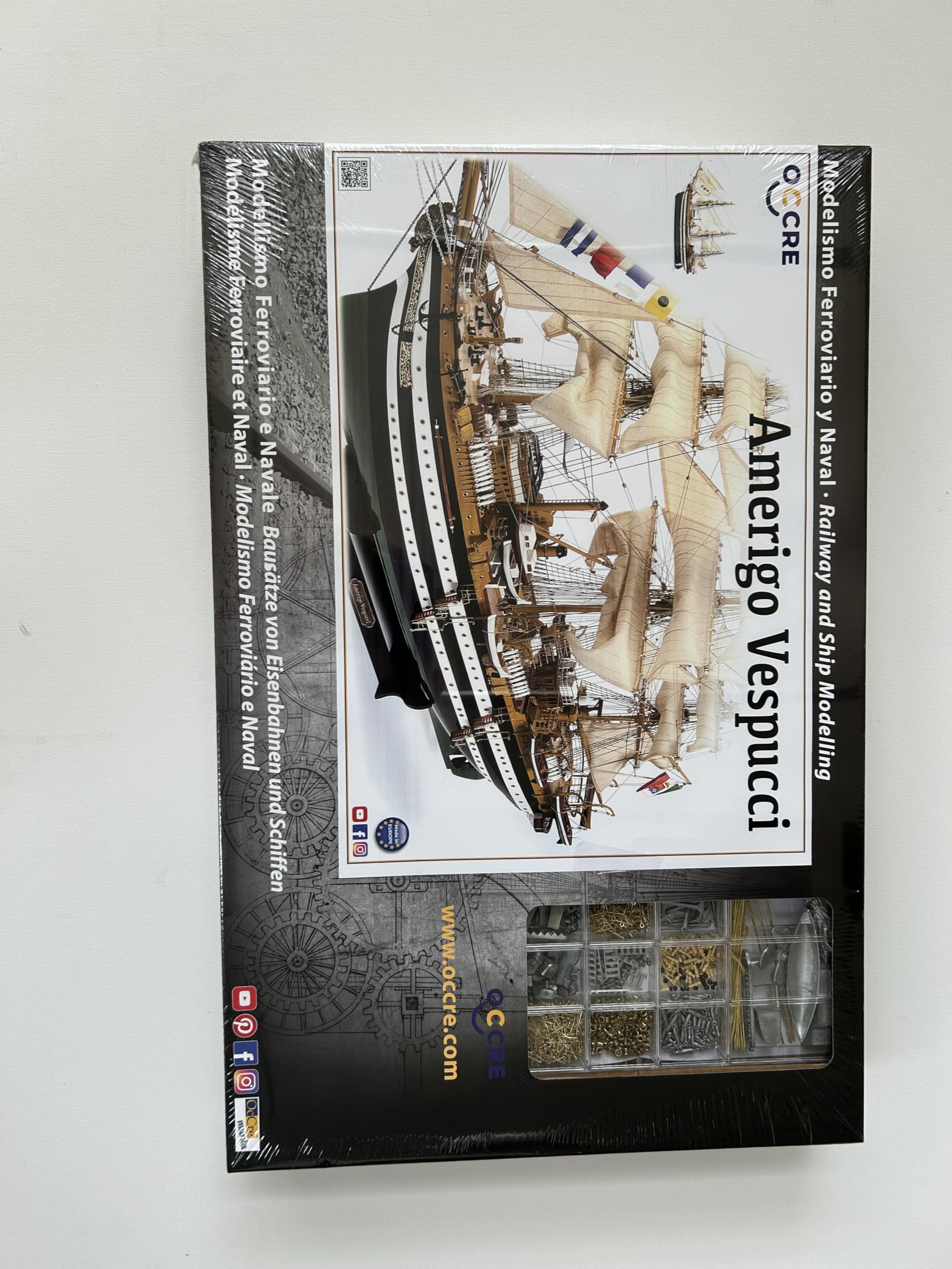 Occre AMERIGO VESPUCCI kit di montaggio codice 15006B in legno e metallo scala 1:100 (980LX560HX304W mm) VELE INCLUSE