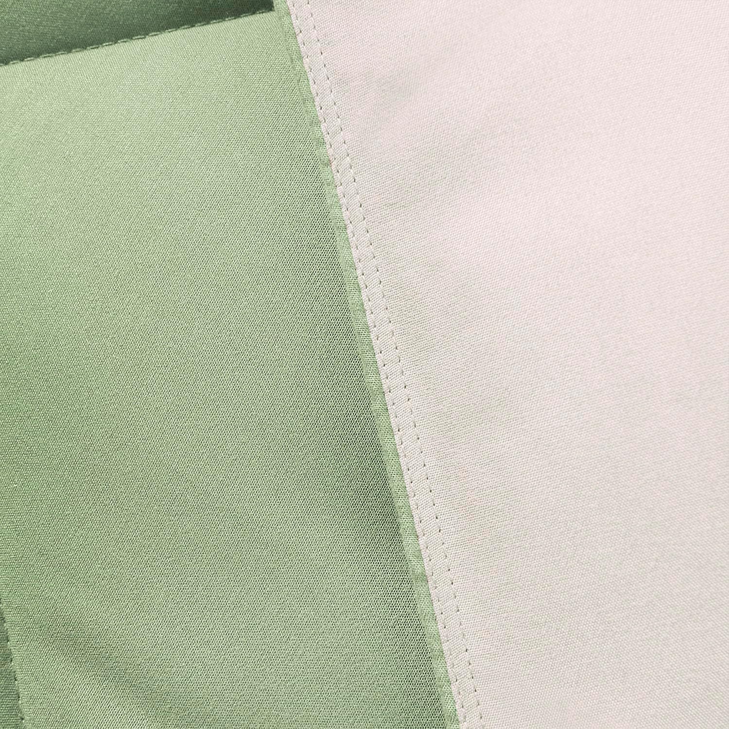 HIG 3pc Sage Green Twin/Twin XL Comforter Set - All Season Reversible Down Alternative Comforter with Sham - Quilted Duvet Insert with Corner Tabs - Diamond Stitched Blanket - Breathable, Soft, Fluffy - Image 9