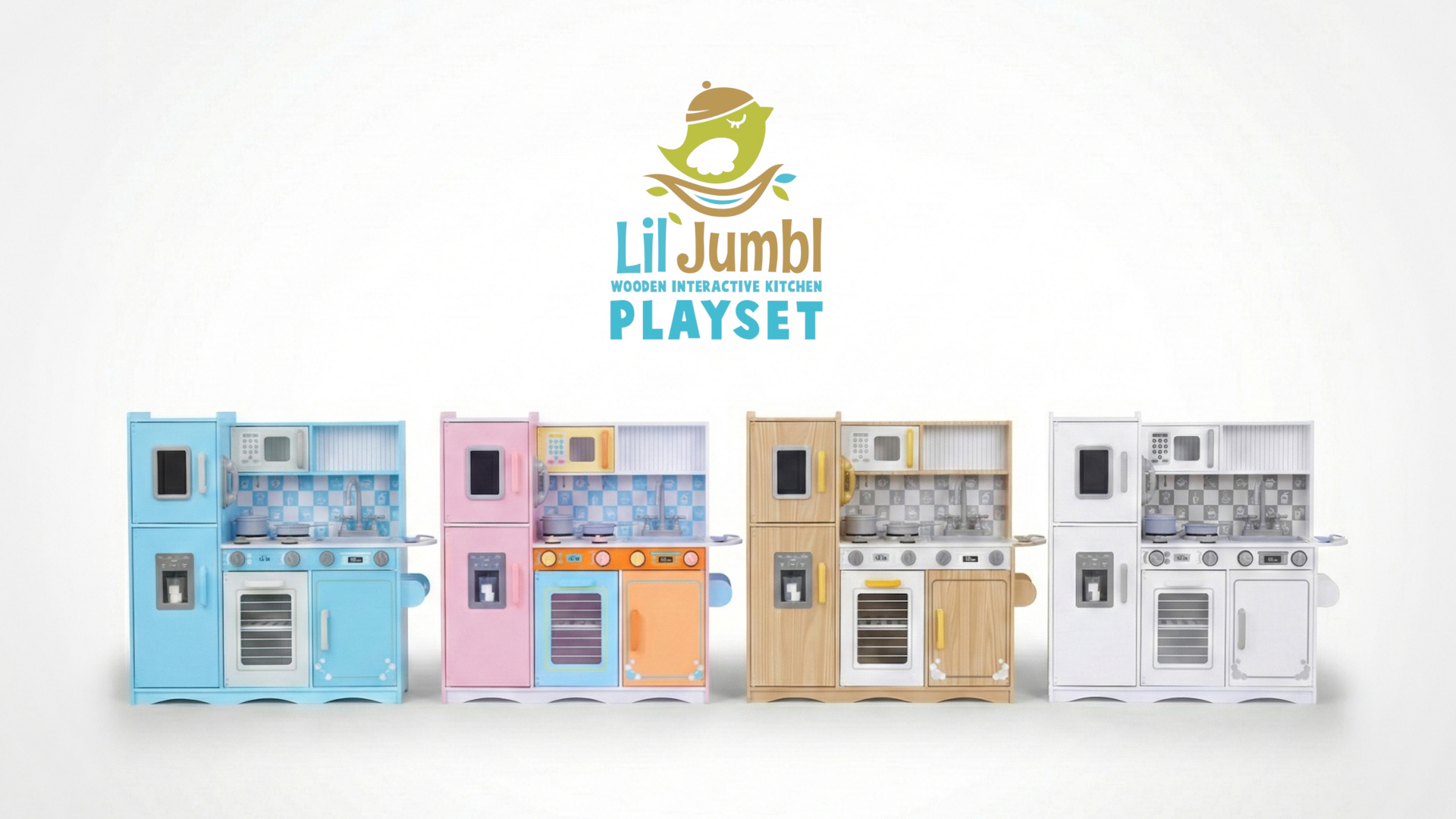 Amazon.com: Lil' Jumbl Kids Kitchen Set, Pretend Wooden Play