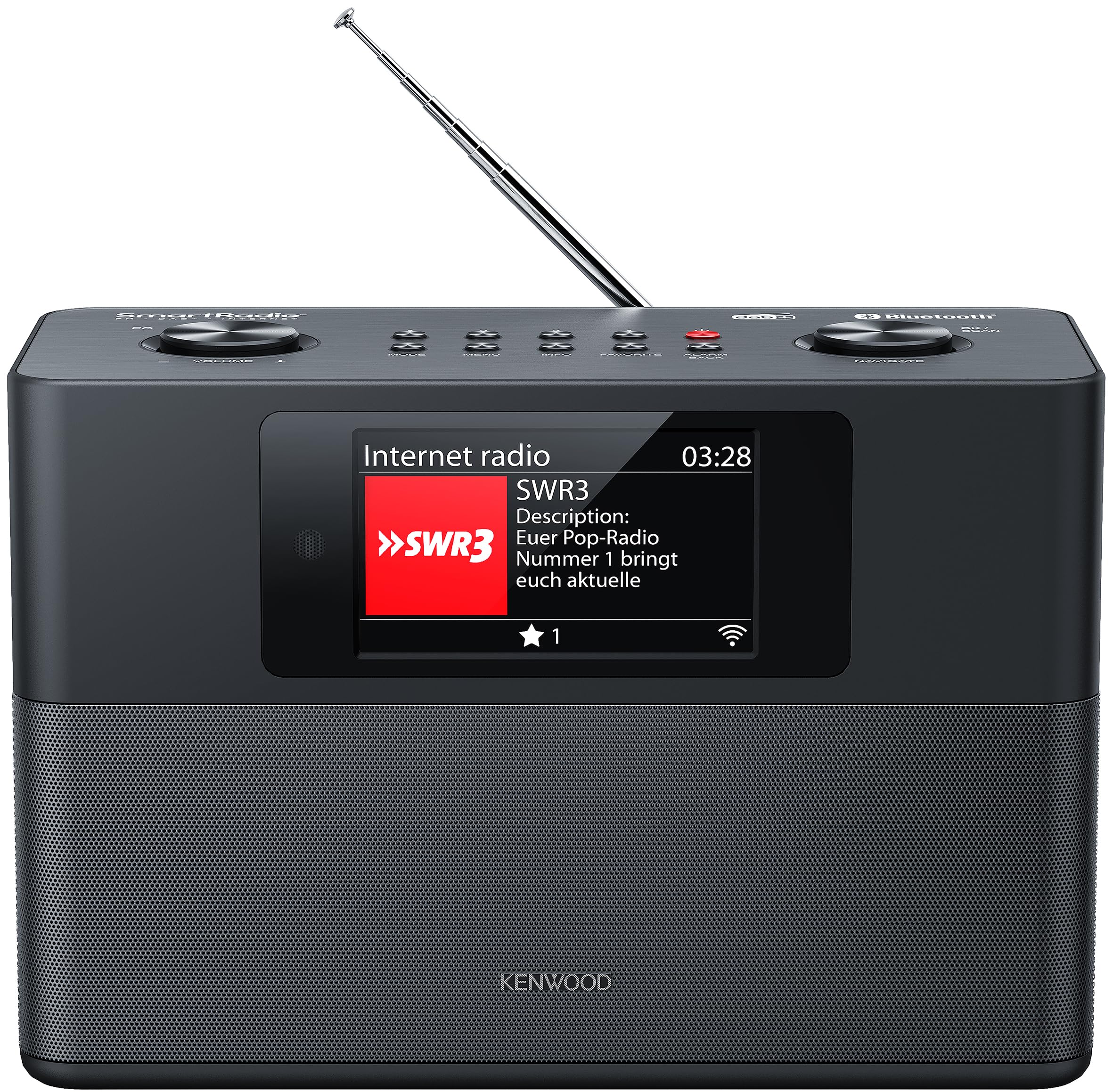 KENWOOD CR-ST200S-B Radio intelligente avec radio Internet, WiFi, DAB +, Bluetooth, écran couleur IPS 4,3"