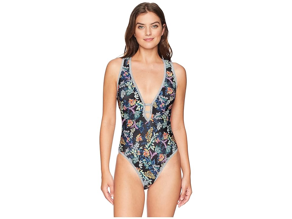 

Lucky Brand Sunset Boulevard One-Piece Swimsuit (Multi) Women's Swimsuits One Piece