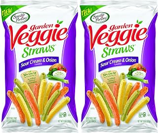 Sensible Portions Garden Veggie Sour Cream and Onion Straws, 6 oz (Pack of 2)