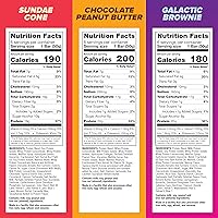 Vista 4 de Pure Protein - Paquete surtido de 18 unidades - Brownie galáctico, cono de helado, mantequilla de maní con chocolate