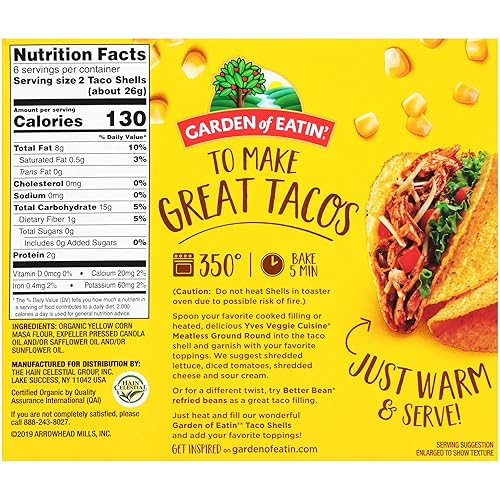 Miniatura 2 de Garden of Eatin' Taco Shells, maíz amarillo, 5.5 onzas (paquete de 12)