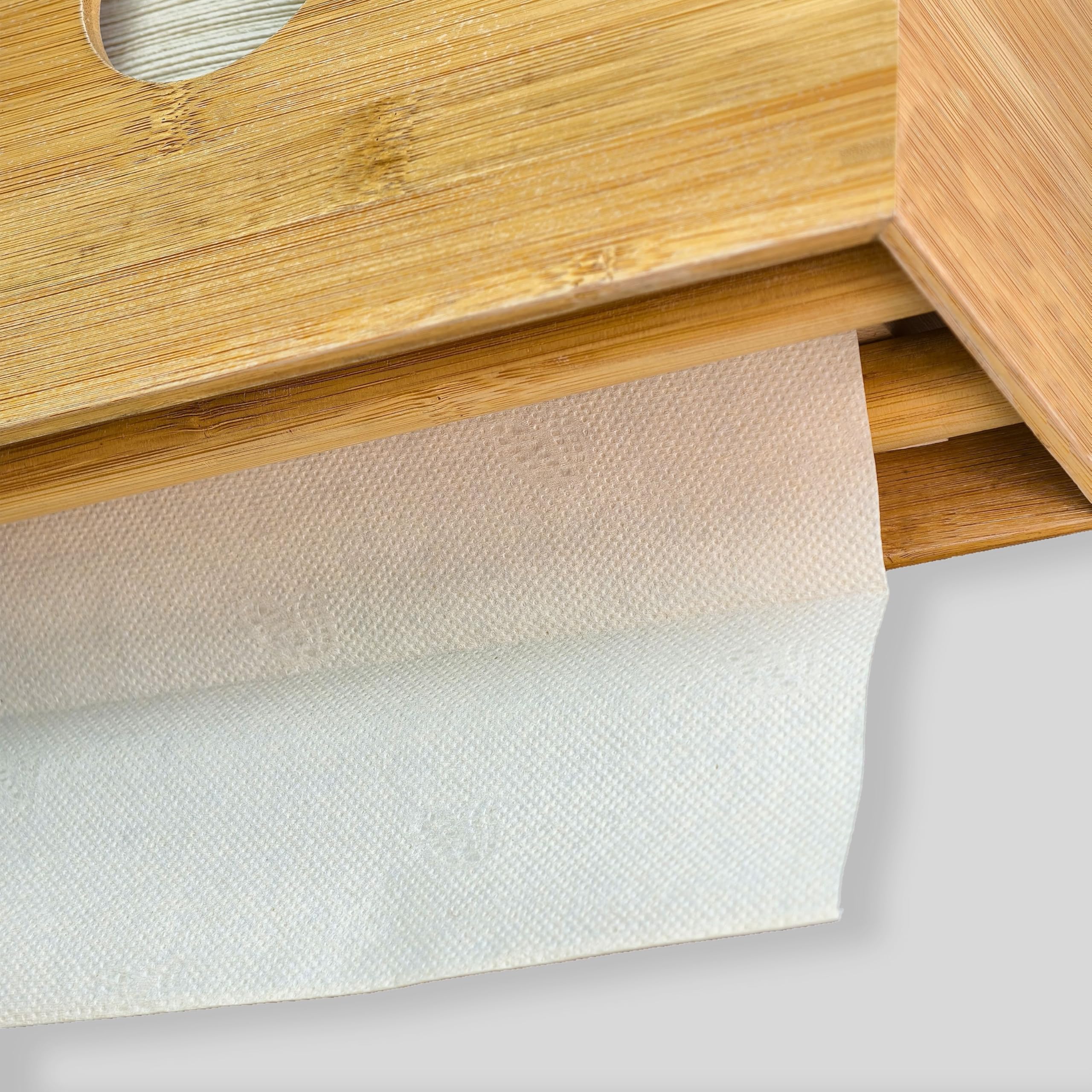 Multifold papel toalla dispensador – pared soporte y encimera dispensador – hecho de bambú