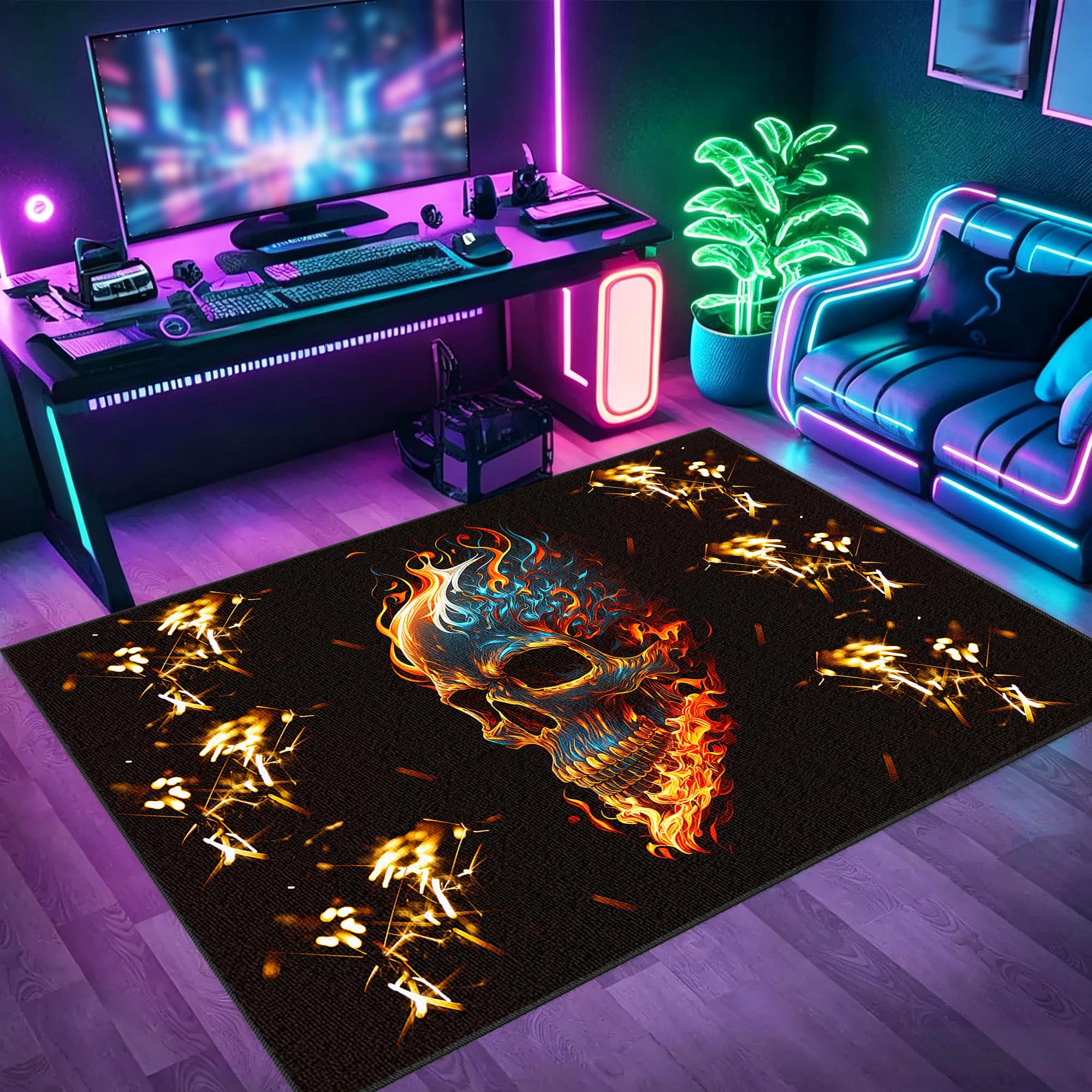 Tapis de jeu gaming pour chambre d'enfant et garçon - Protection de sol moderne 60x80cm