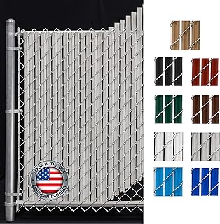 Wave Slat (9 Colors) Single Wall Bottom Locking Privacy Slat for 4', 5', 6', 7' and 8' Chain Link Fence (6 ft, Gray)