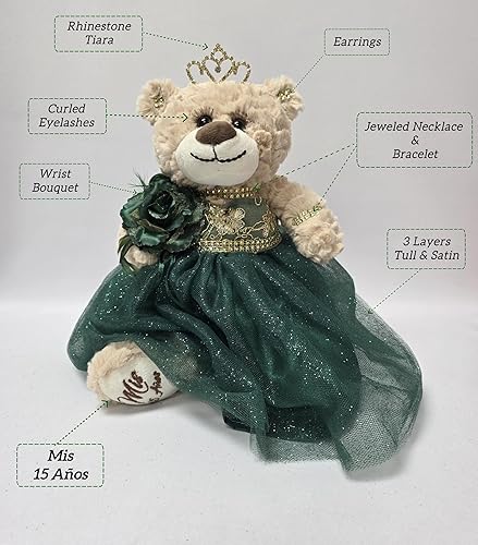 Miniatura 3 de KINNEX COLLECTIONS SINCE 1997 Oso de peluche de membrillo de 12 pulgadas con vestido (pieza central)  ARC09832-4 (azul bebé)