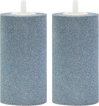 2Pcs 4 X 2-inch Large Air Stones Cylinder for Hydroponic Systems, Ponds, Aquarium, Fish Tank