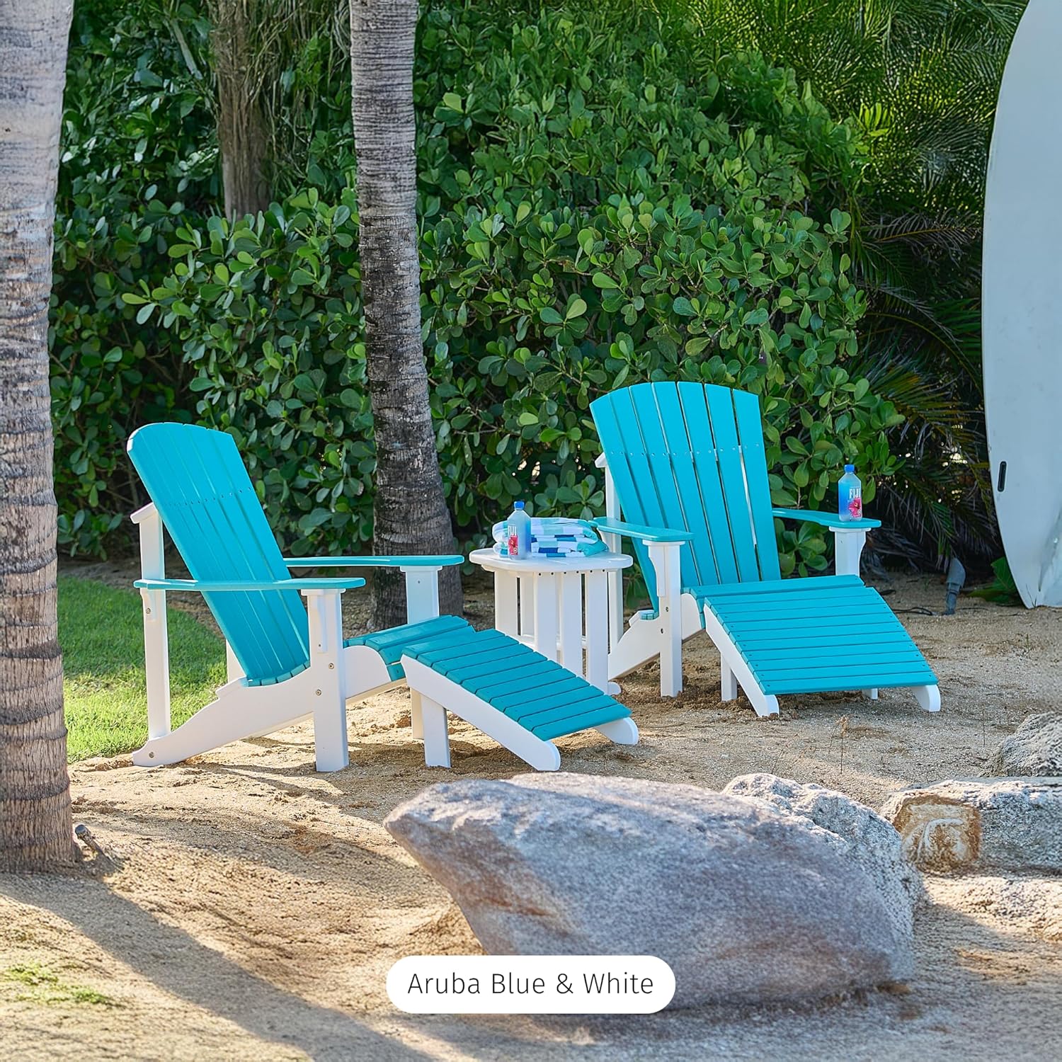 LuxCraft Deluxe Adirondack Chair - Rustic, Brown, Poly, UV Stabilized, Recycled Material, Comfortable, Durable, Outdoor, Relaxing, Social Gathering