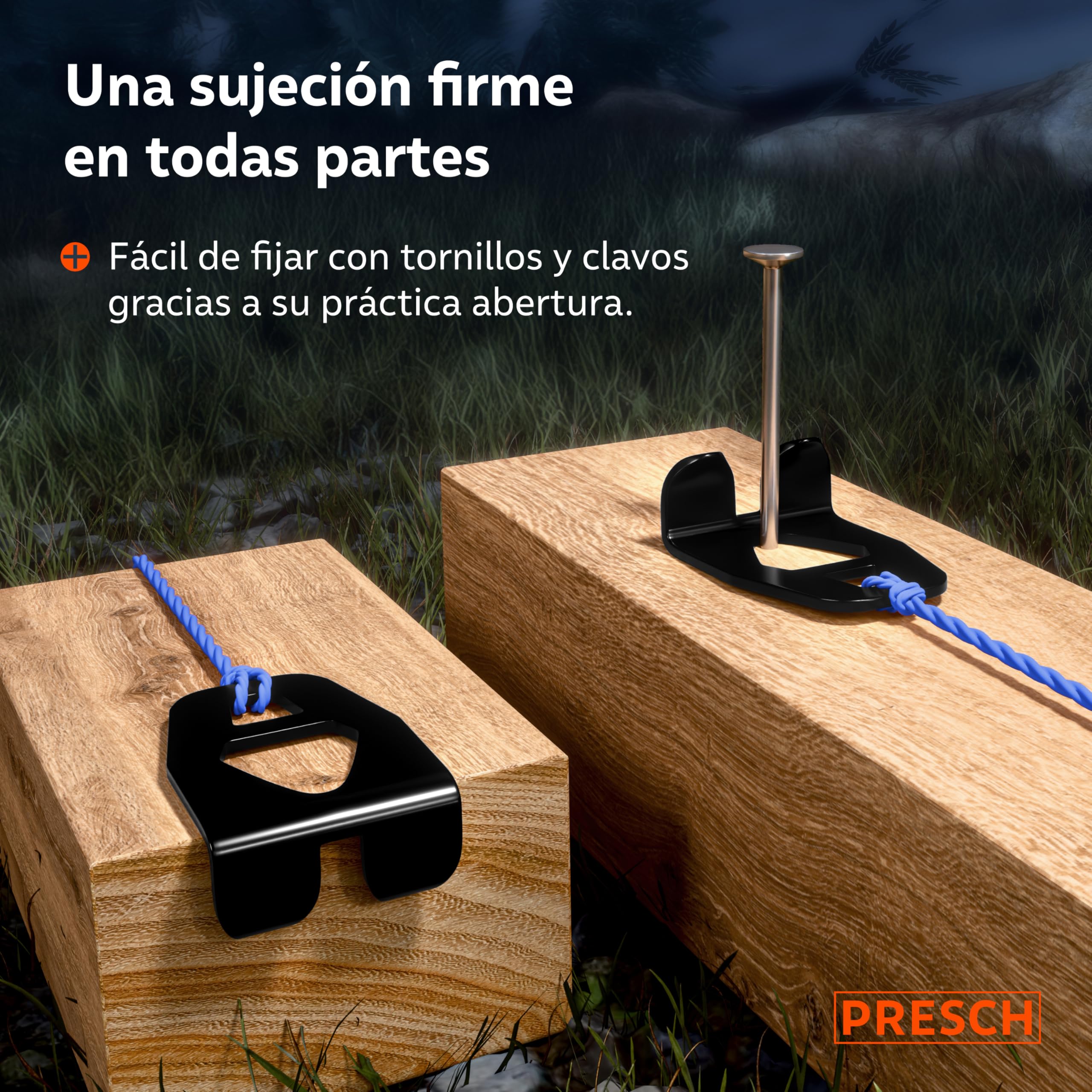 PRESCH Tiralineas de 30m incl. tiza azul (150g) - Rápida retracción gracias al engranaje 6:1 - Fácil de limpiar para marcas temporales - Cordón robusto para líneas precisas
