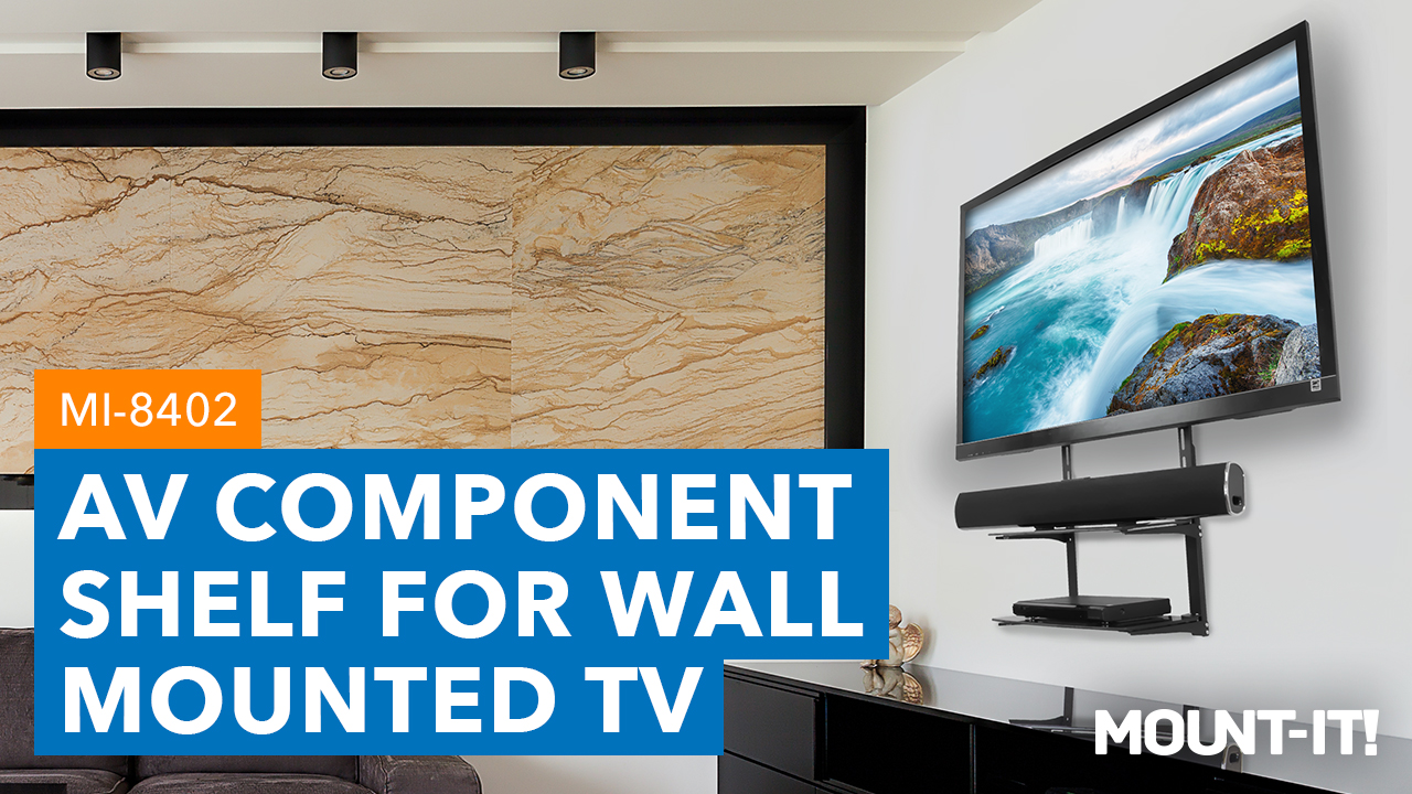 mount-it 。LCD、LED、プラズマテレビ壁マウントブラケットforケーブルボックス、DVDプレーヤー、ステレオコンポーネントシェルフ 1 Shelf ブラ d2ldlup Amazon.com: Mount-It TV Wall Mount Shelf Bracket Under TV
