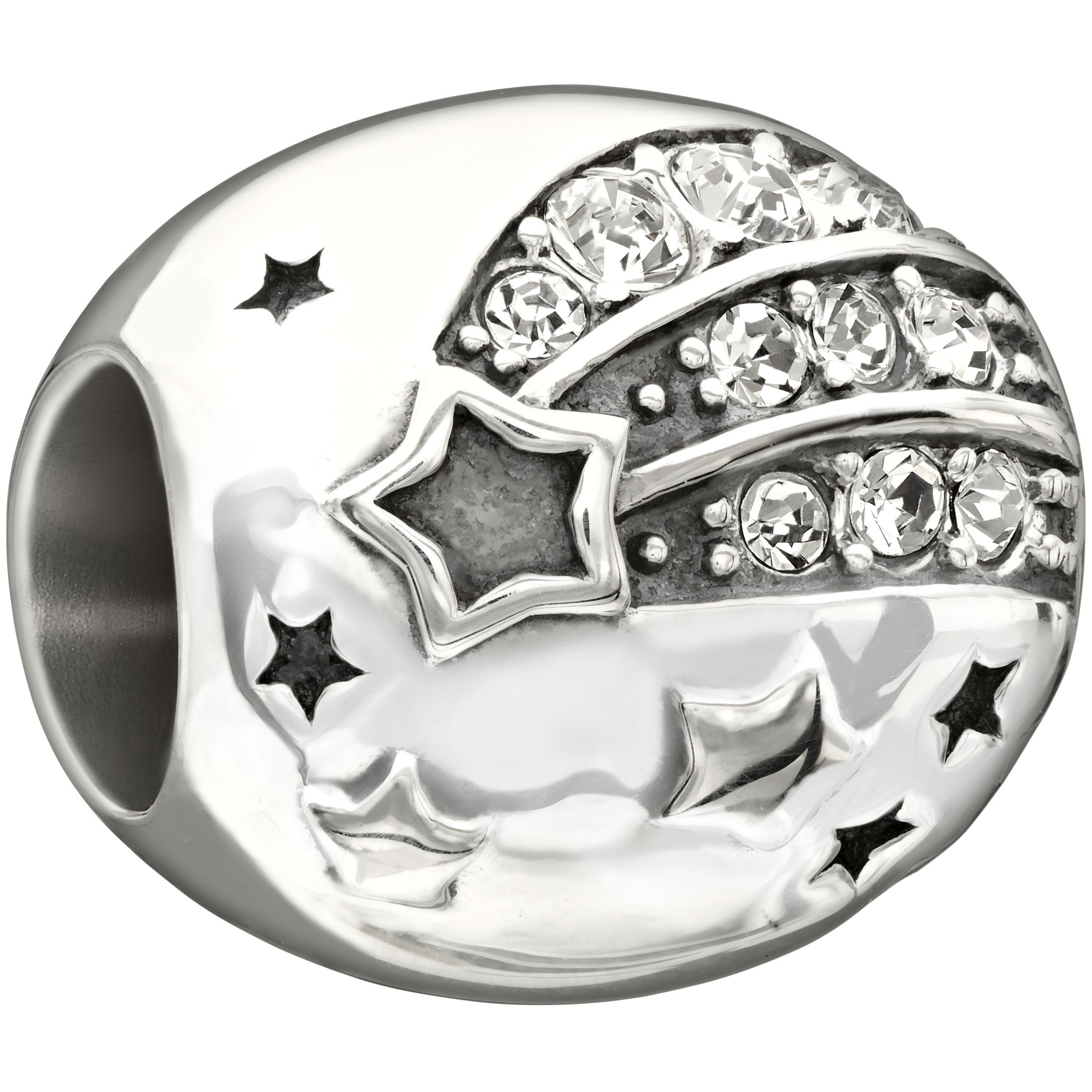 Abalorio Chamilia plata esterlina Swarovski 2025 amuleto compatible pulseras joyas 1111 4