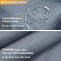 Vista 2 de BTTN Cortina de ducha extra ancha, de 108 x 72 pulgadas, juego de cortina de ducha de tela impermeable texturizada de lino con 18 ganchos