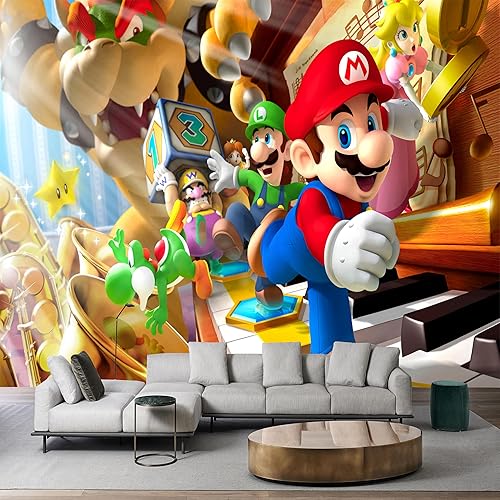 Vista 35 de Murales de pared de tamaño personalizado, anime de juegos 3D, murales de pared autoadhesivos extraíbles para despegar y pegar, papel tapiz 3d Juego