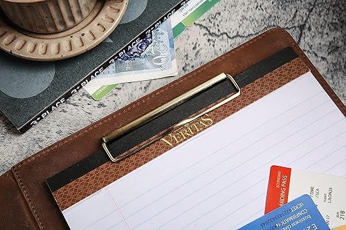 Miniatura 9 de Portafolio de cuero personalizado para hombres, carpeta de portapapeles de cuero grabada, cartera legal de cuero personalizada, regalo de Navidad