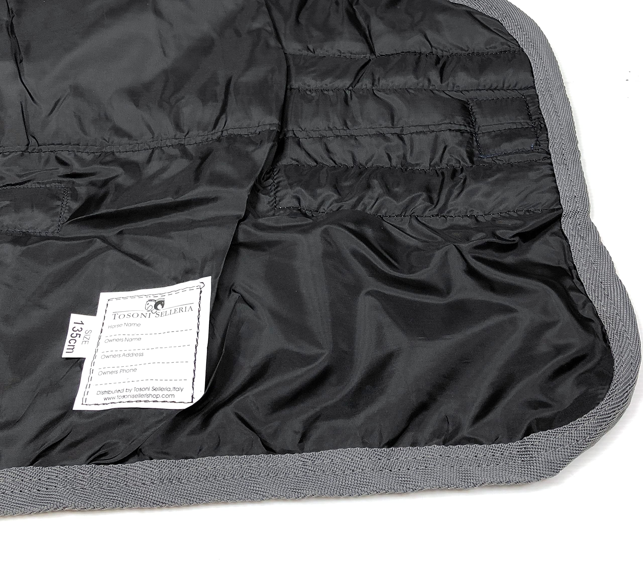 Horses, Coperta da Paddock per Cavallo Turnout 200 gr, Impermeabile, Imbottita, Resistente, con Cinghie ad Incrocio, Bordeaux 145 cm