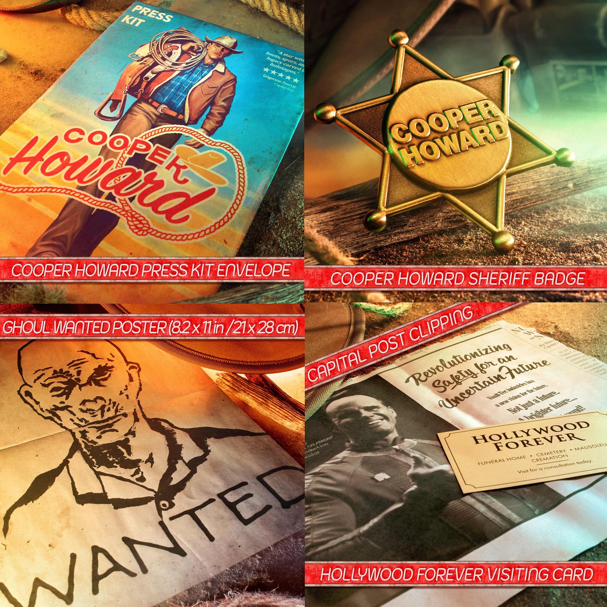 Doctor Collector Fallout Wasteland Treasures Kit Memories Collector's Box, Caja de colección de Metal, edición Limitada, con réplicas Oficiales y Cartel metálico del Pip-Boy