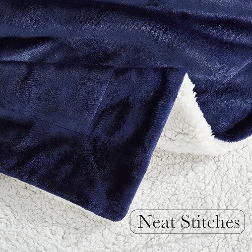 Miniatura 5 de RYB HOME Manta de forro polar, tamaño individual, súper suave, mullida, de microfibra, reversible, para sofá, cama, viajes, 60 pulgadas de ancho x