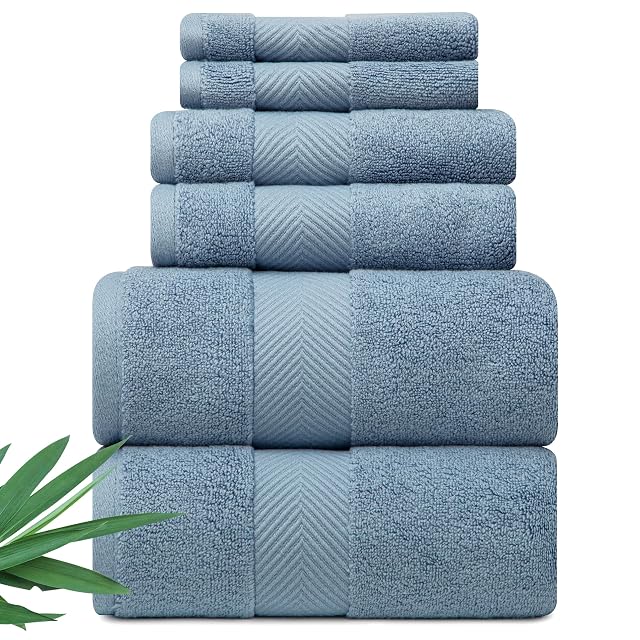 Alusa Home Ultra Soft Plush Viscose from Bamboo Bath Towels - 700 GSM Luxury Bath Towels - 6