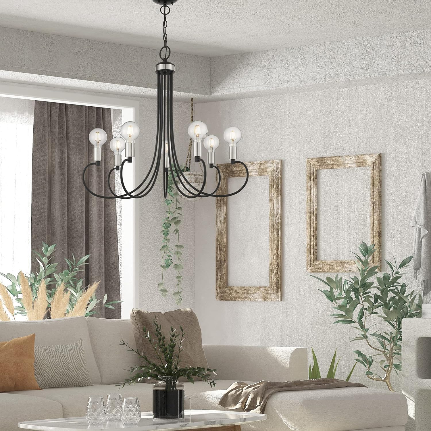 Livex Lighting 42927-04 7 Light Black Chandelier