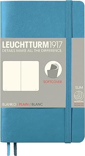 Vista 38 de LEUCHTTURM1917 - Cuaderno de tapa blanda de bolsillo A6-123 páginas numeradas para escribir y escribir diario (liso, polvo)