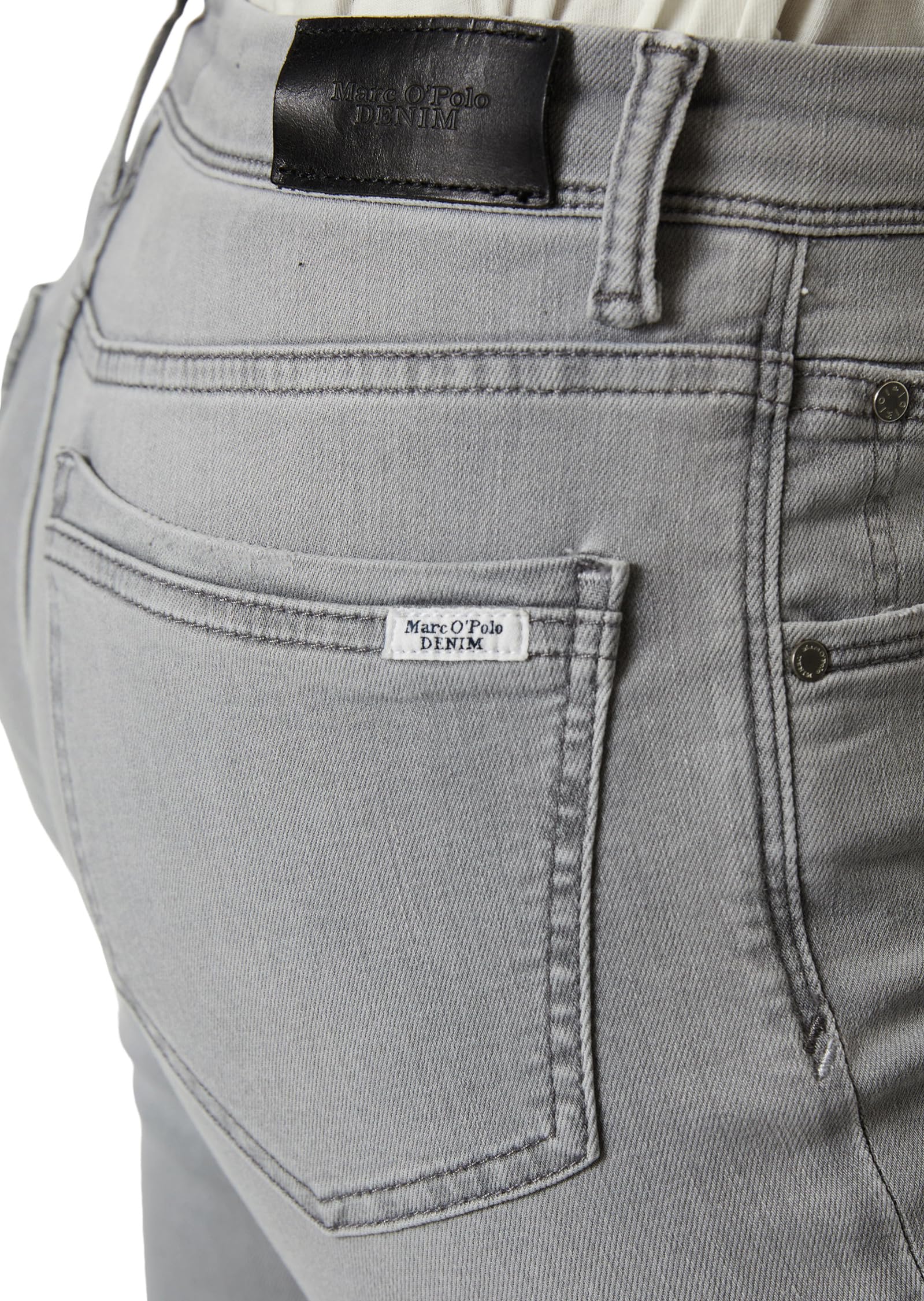 Marc O'Polo Denim Damen ALVA, lässige Damen Jeans, Damen Hose im Used-Look, hochwertige Denim Jeans mit schmalem Schnitt