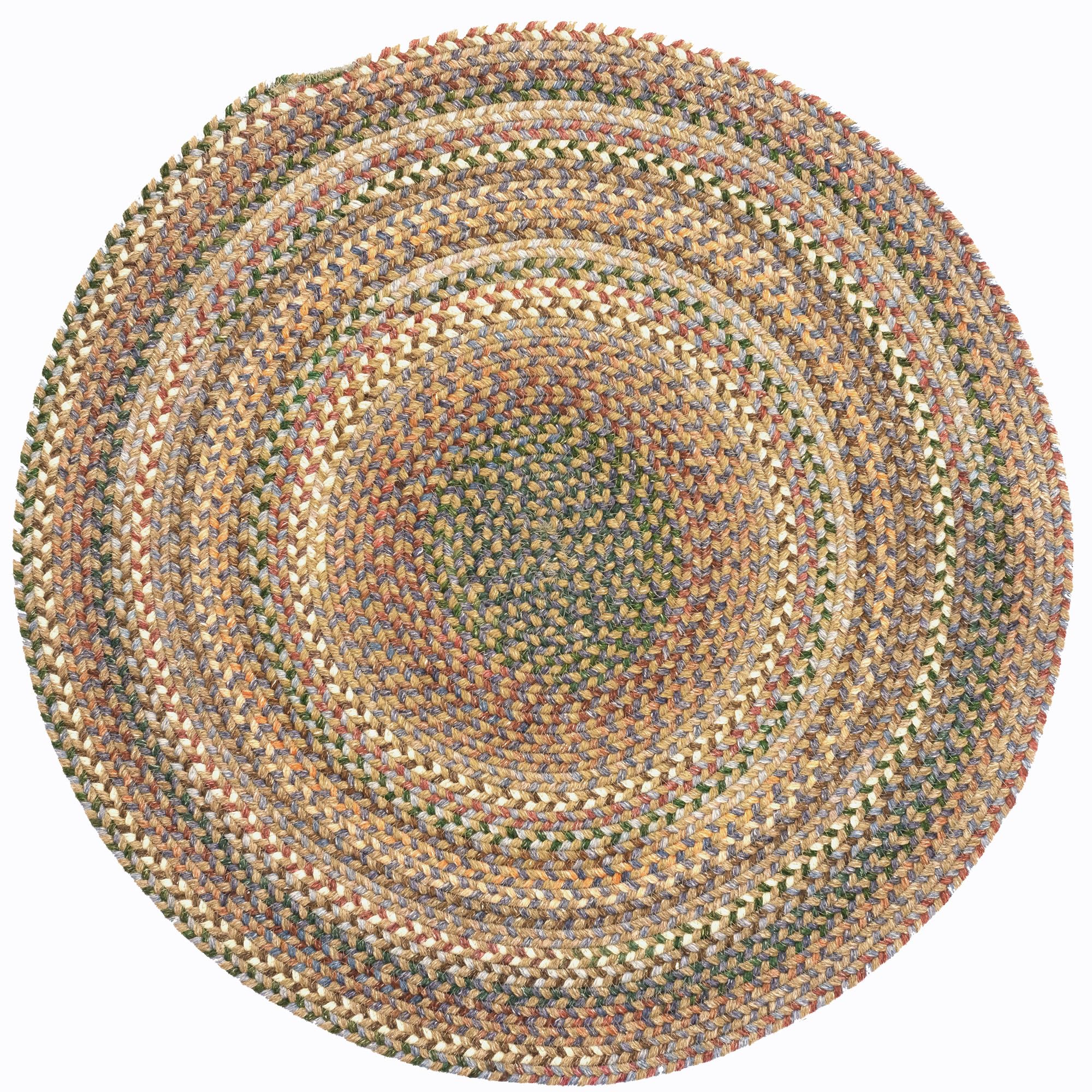 Capel American Heritage Moss Multi 7' 0" Round Braided Rug
